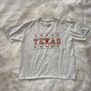 Vintage Paramount Sportswear Texas Longhorn Heather White Logo Tshirt